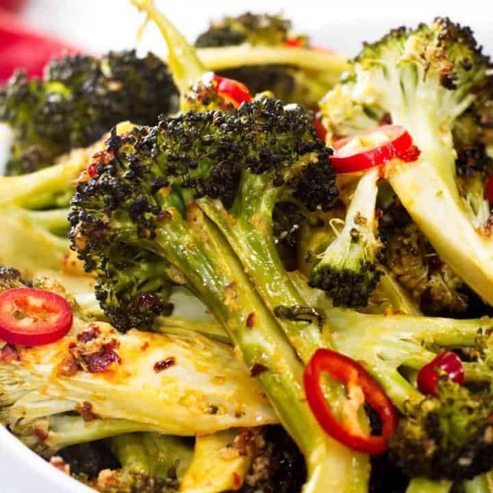roasted lemon chili broccoli
