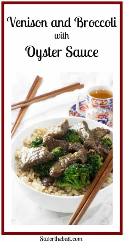 Venison and broccoli with oyster sauce