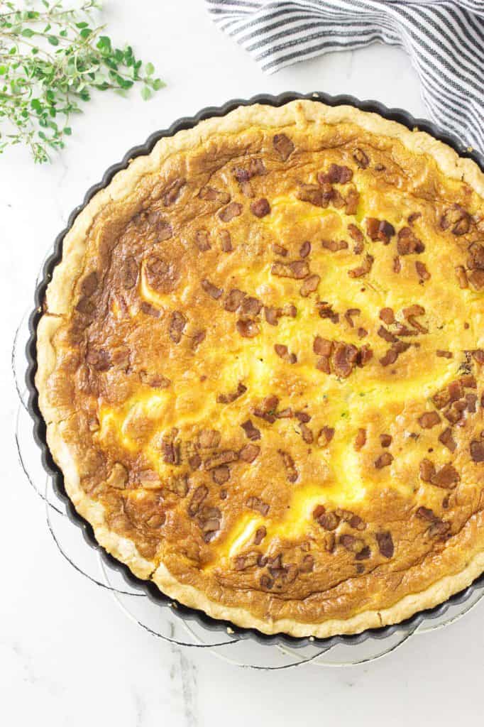 Leek Bacon and Goat Cheese Quiche