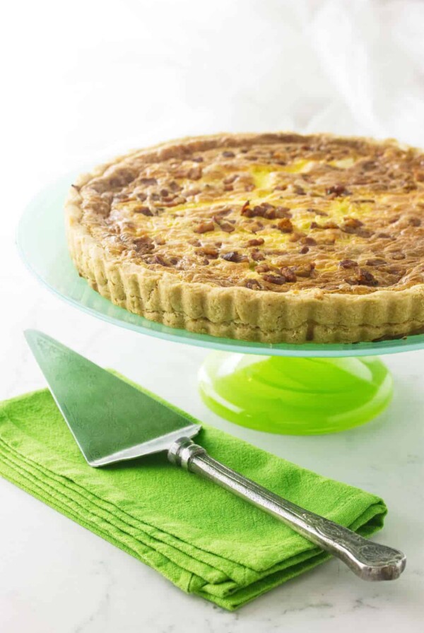 Leek, Bacon and Goat Cheese Quiche