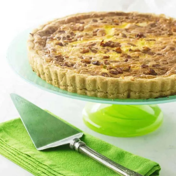 Leek, Bacon and Goat Cheese Quiche