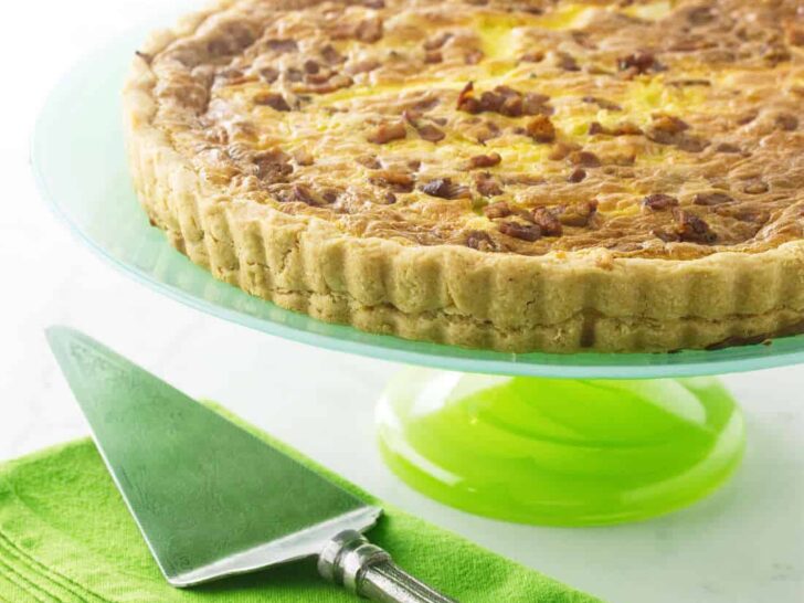 Leek, Bacon and Goat Cheese Quiche