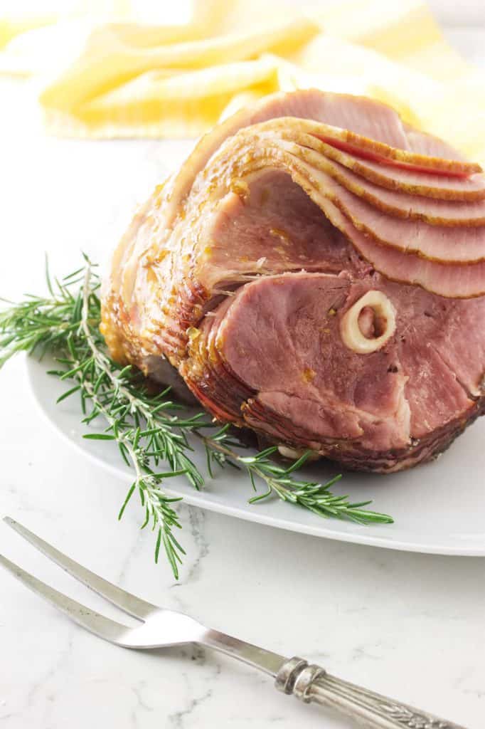 Spiral Ham on a plate