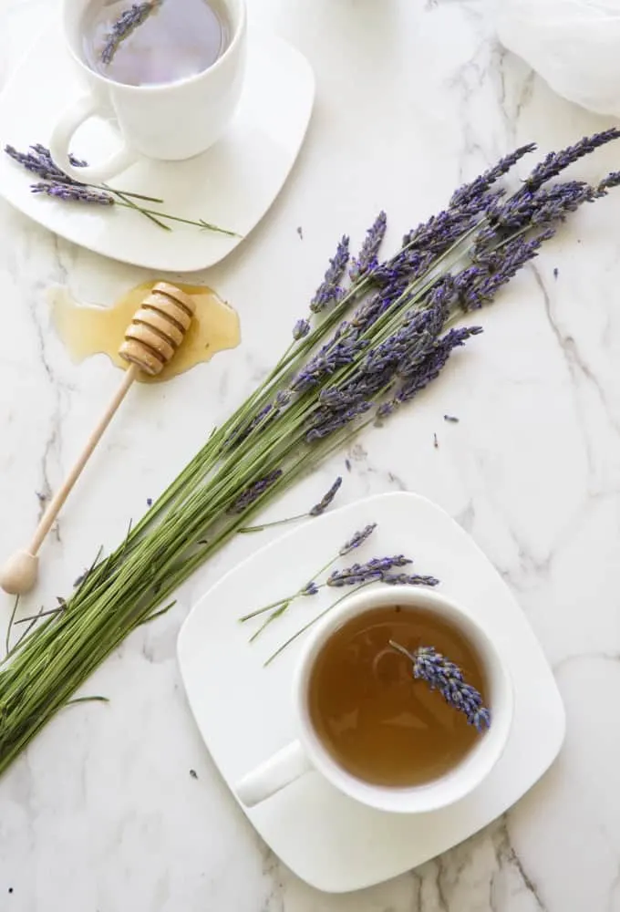 Homemade Lavender Tea with Honey