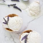 No Churn Vanilla Lavender Ice Cream