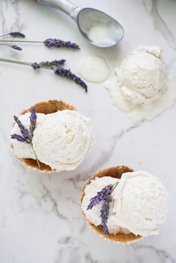 No-Churn Vanilla-Lavender Ice Cream - Savor The Best