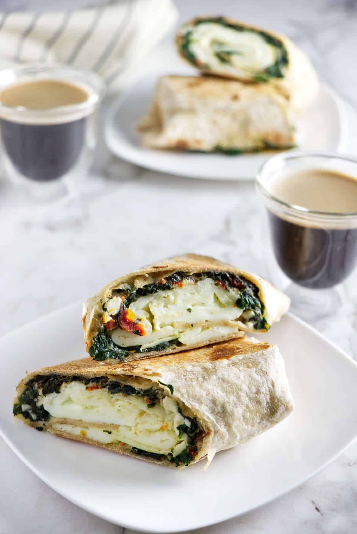 Roulés de petit-déjeuner aux épinards et à la feta deStarbucks