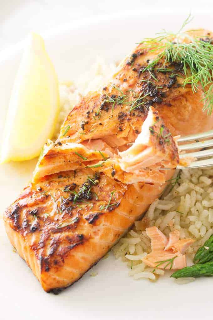 Broiled Copper River King Salmon