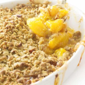 Easy Peach Crisp with Oatmeal Crumble