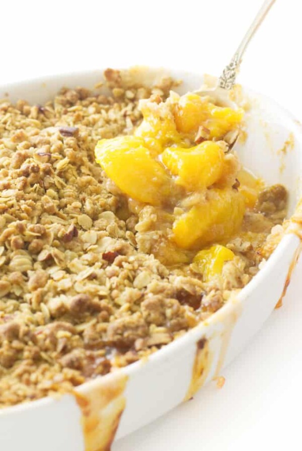 Easy Peach Crisp with Oatmeal Crumble