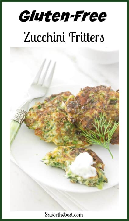 Gluten-Free Zucchini Fritters pinterest photo