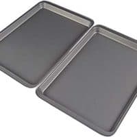 AmazonBasics Nonstick Carbon Steel Half Baking Sheet - 2-Pack