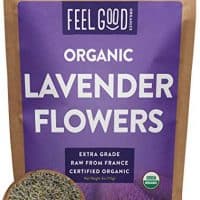 Organic Lavender Flowers (Extra Grade - Dried) - 4oz Resealable Bag - 100% Raw From France - by Feel Good Organics