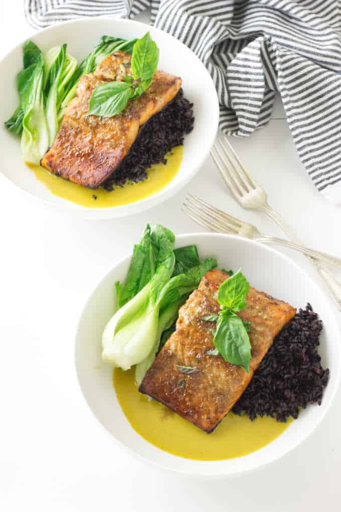 Salmon with Thai Yellow Curry