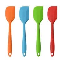 Silicone Spatulas, 10 inch Large Heat Resistant Non-Stick Flexible Rubber Scrapers Bakeware Tool Essential Cooking Gadget (4 Pack)