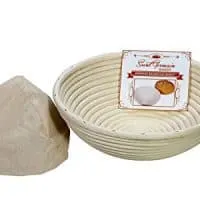(10 x 4 Inch) Premium Round Banneton Basket with Liner - Perfect Brotform Proofing Basket for Making Beautiful Bread