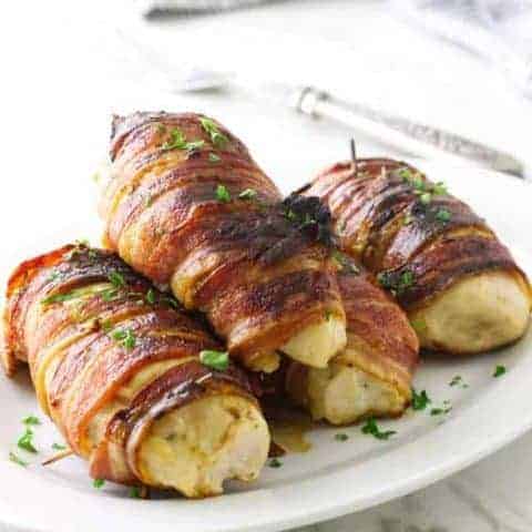 Bacon Wrapped Stuffed Chicken