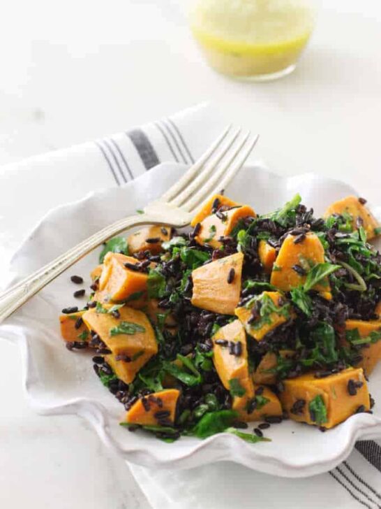 Sweet Potato Kale Salad with Black Rice