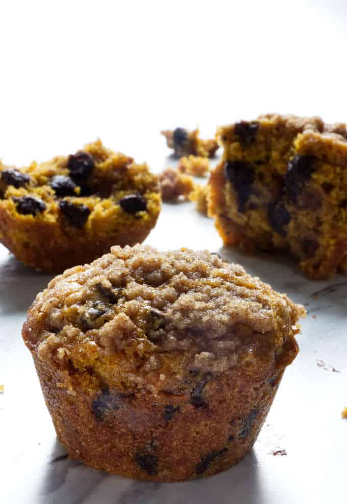 Pumpkin chocolate chip muffins