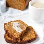 sweet potato bread with butter