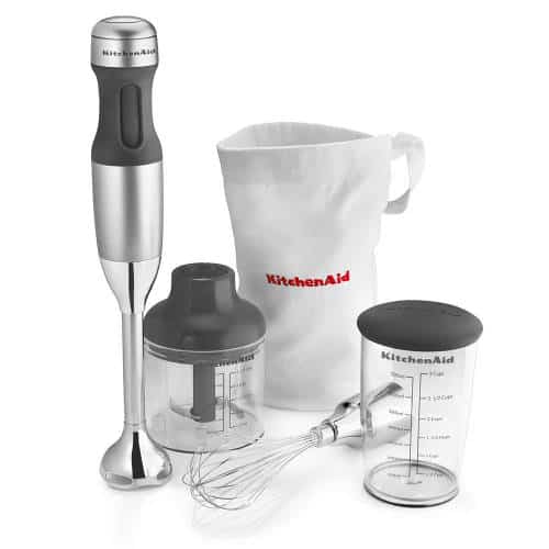 Immersion blender with attachments. 