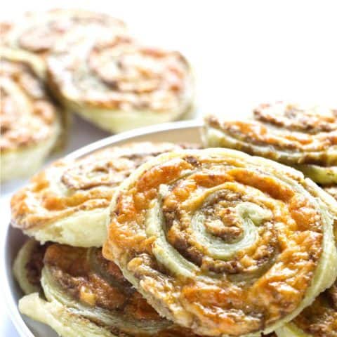 Olive and cheese pinwheel appetizers