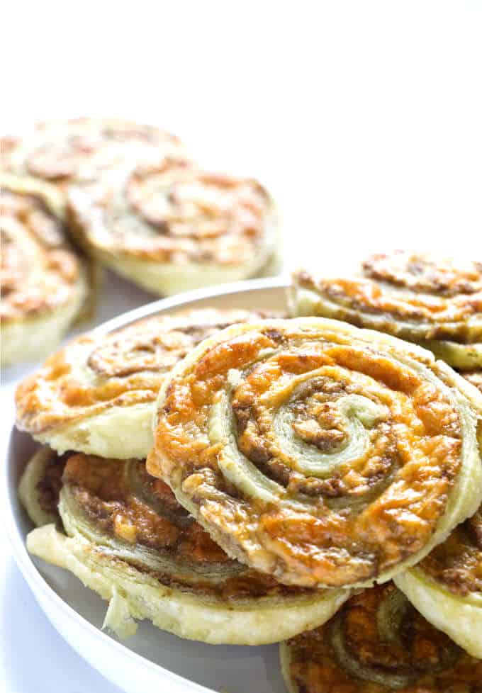 Olive and cheese pinwheel appetizers