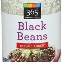 365 Everyday Value, Black Beans No Salt Added, 15 Ounce