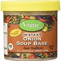Vogue Cuisine Onion Soup & Seasoning Base 4oz - Low Sodium, Gluten Free, All Natural Ingredients