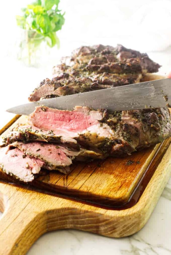 Butterflied Herb Roasted Leg of Lamb