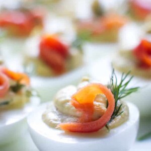 smoked salmon deviled eggs