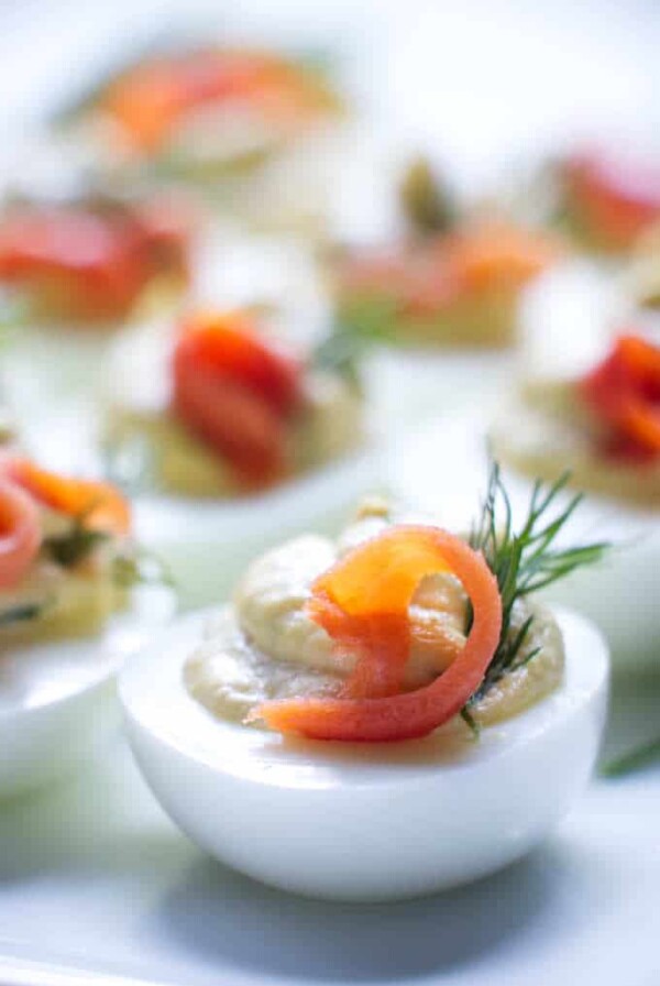 smoked salmon deviled eggs