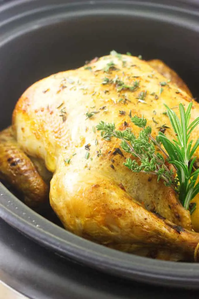 Whole Chicken in the Crockpot