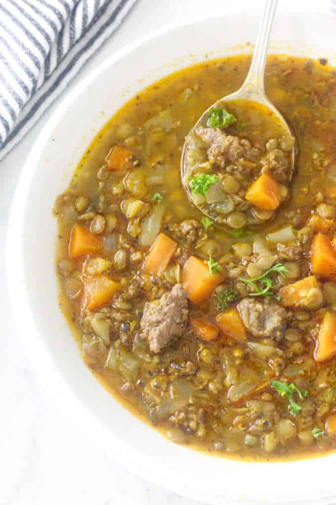 Italian Lentil Soup with Sausage - Savor the Best