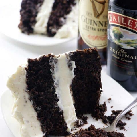Guinness chocolate cake with Baileys cream cheese frosting