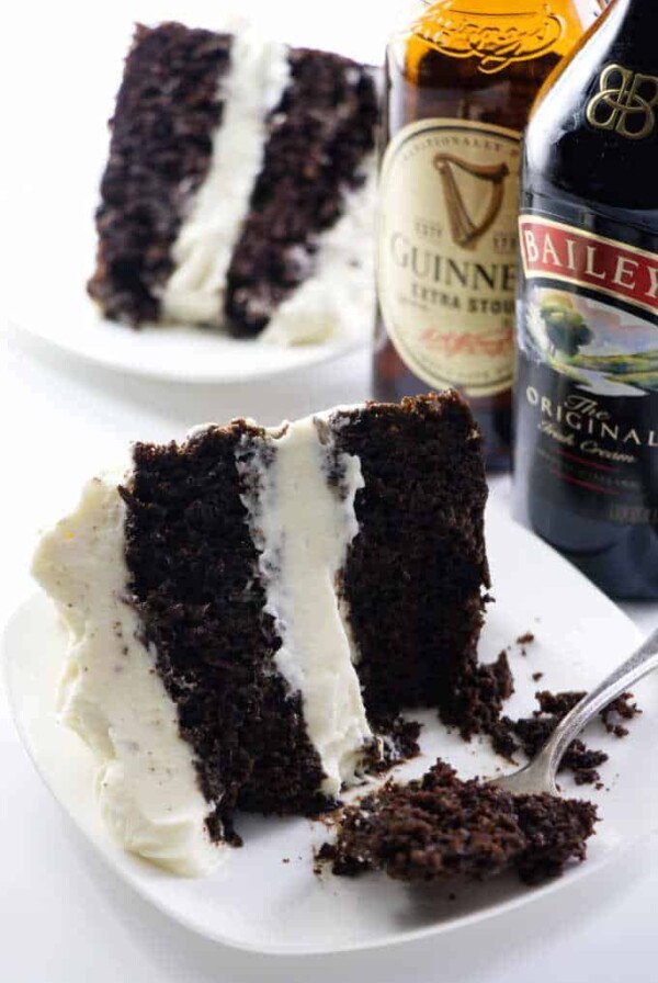 Guinness chocolate cake with Baileys cream cheese frosting