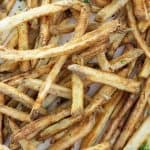 close up overhead photo of air fried French fries