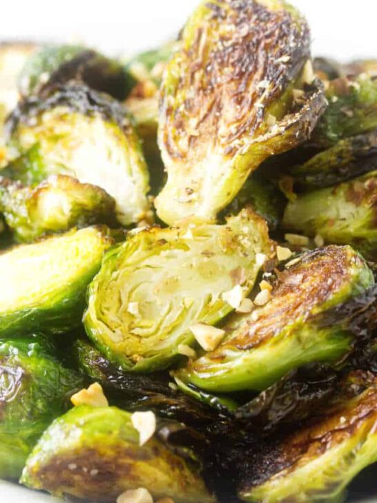 Close-up of Roasted Brussels Sprouts