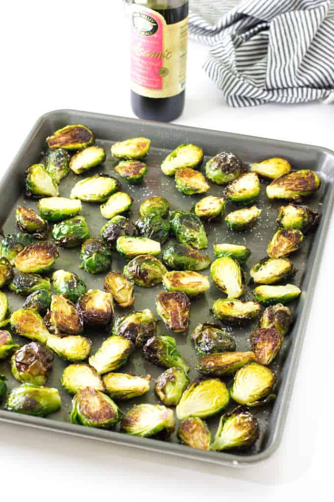 Roasted Brussels Sprouts on a sheet pan