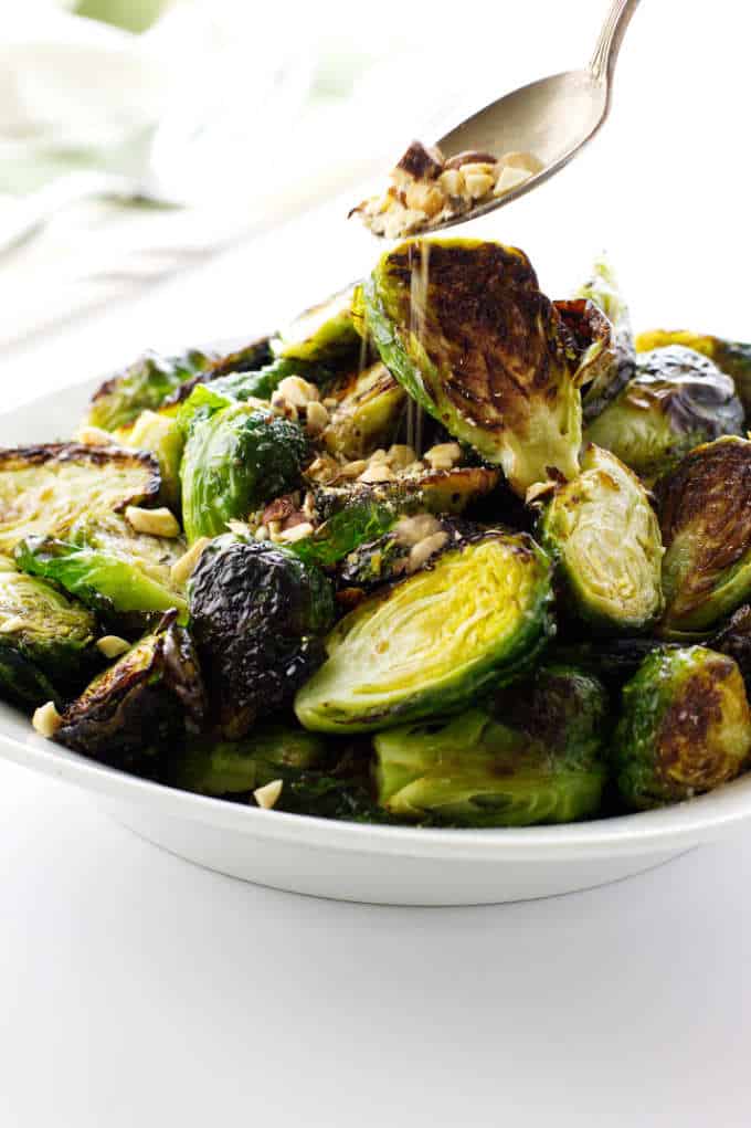 Roasted Brussels Sprouts in a bowl