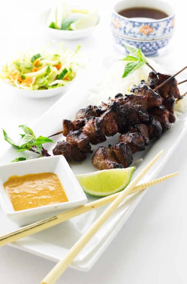 Thai Pork Satay with Peanut Dipping Sauce - Savor the Best