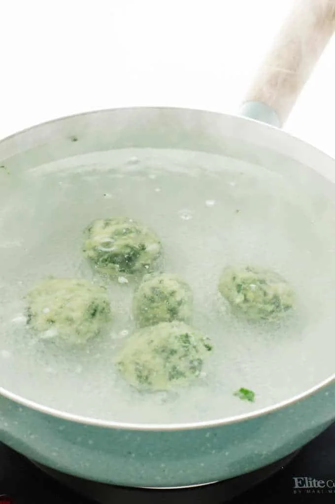 Malfatti's slowly simmering in water