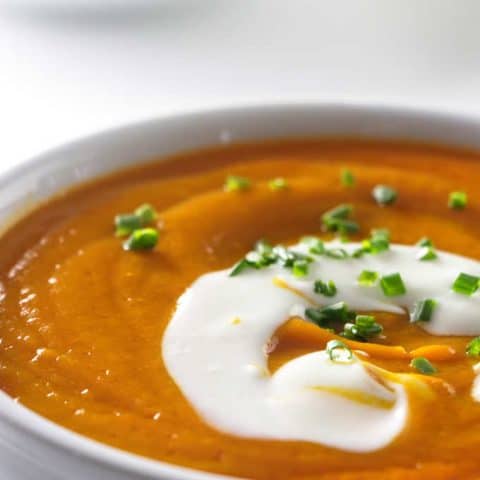 close up of a bowl of soup