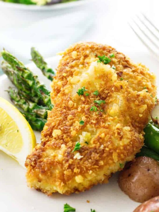 Close up of Parmesan Crusted Chicken