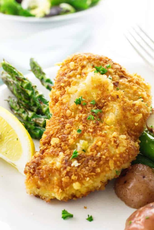 Close up of Parmesan Crusted Chicken