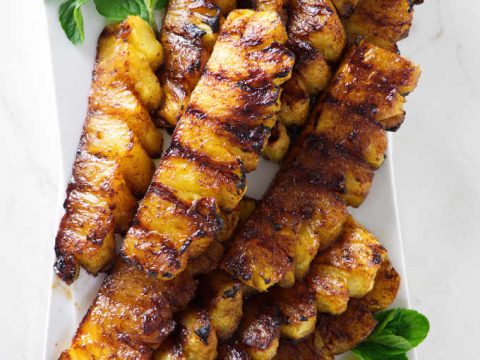 Healthy Grilled Pineapple Slices with Balsamic & Cinnamon - HOORAH to Health