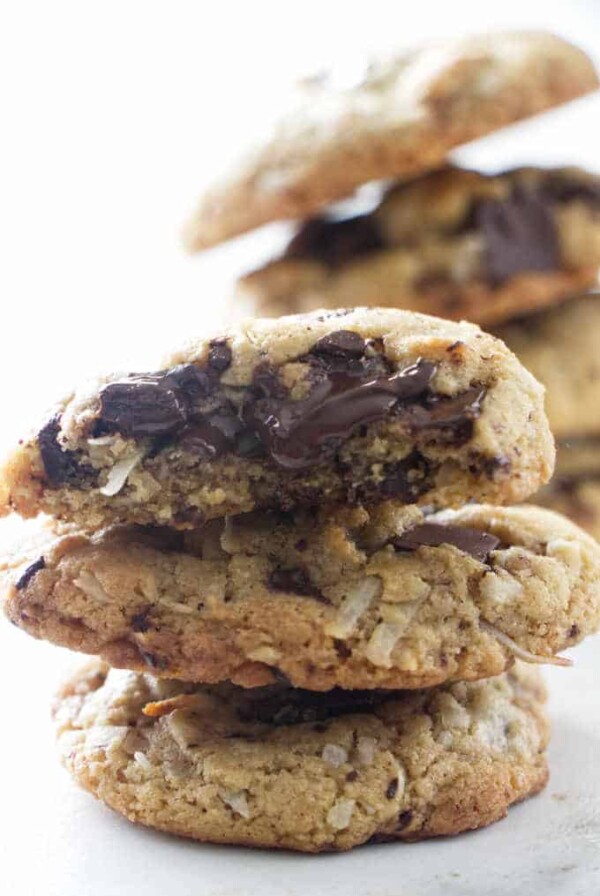 three cookies stacked on top of each other