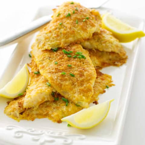 Overhead view of Parmesan Crusted Sole