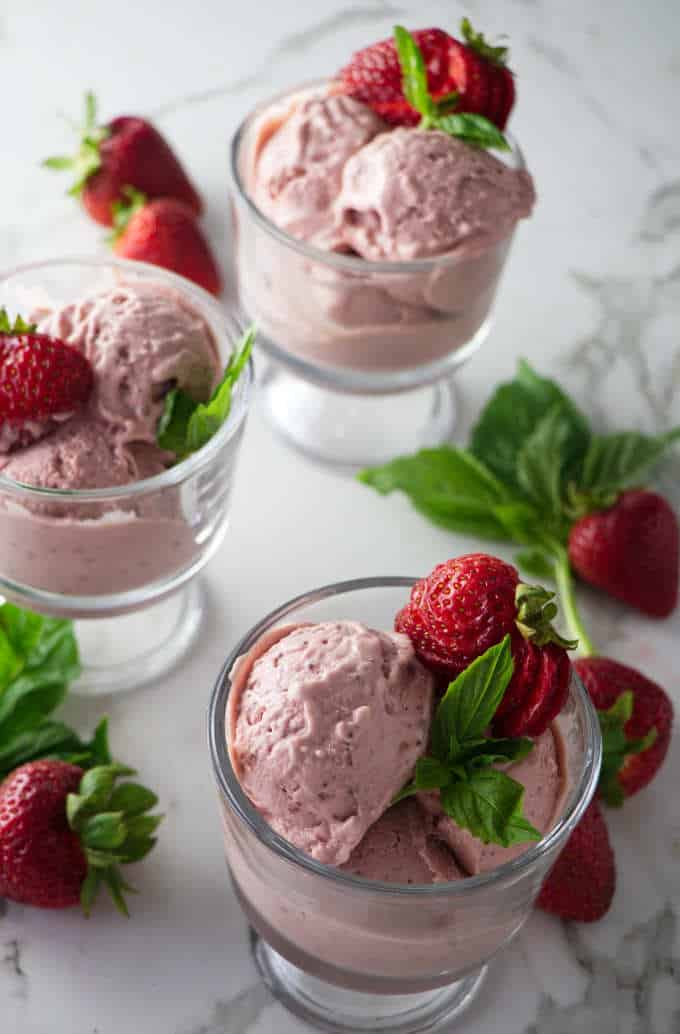 Strawberry Basil Goat Cheese Ice Cream Savor The Best
