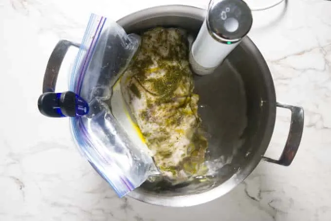 cooking a wild turkey breast in a sous vide cooker